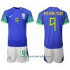 Conjunto (Camiseta+Pantalón Corto) Brasil Richarlison 9 Segunda Equipación Mundial 2022 - Niño